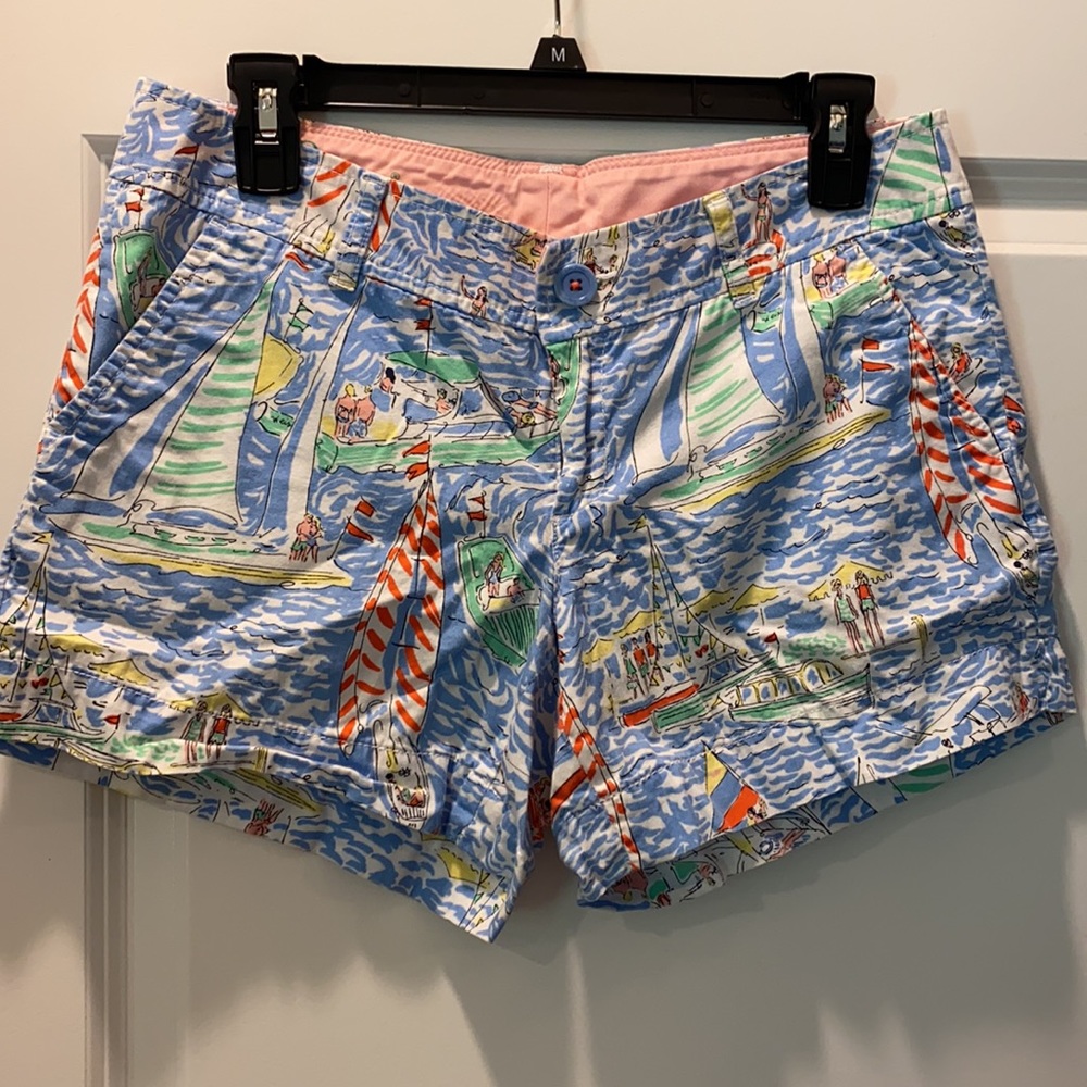 LILLY PULITZER Callahan Shorts “Get Nauti” Print Size 6